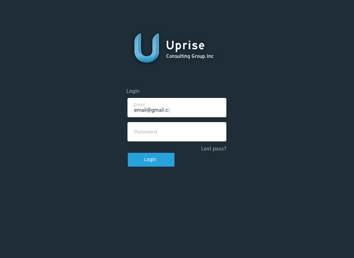 Login page